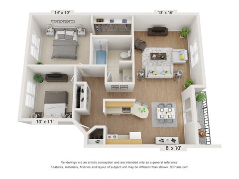 2 Bedroom Unit